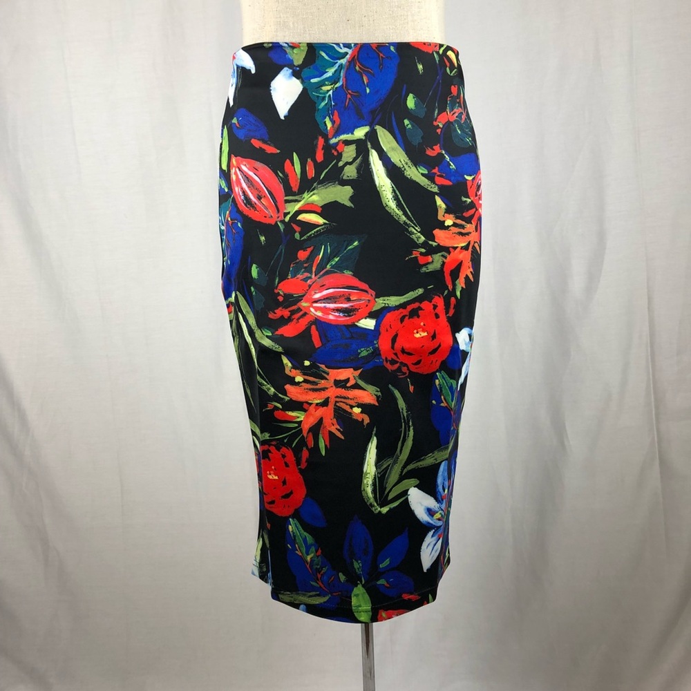NWT Pinup Retro High Waisted Floral Pencil Skirt